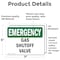 Signmission Gas Shutoff Valve, 7 in W x Rectangle, Vinyl Decal OS-2PACK-EM-D-57-L-10386 - alternate 2